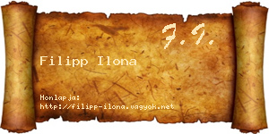 Filipp Ilona névjegykártya
